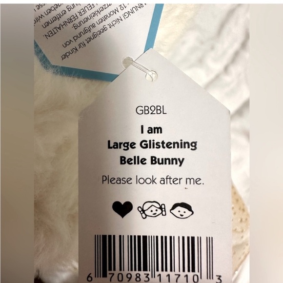 Retired NWT Large Glistening Belle Bunny Rare Jellycat Collector Item Authentic - Picture 15 of 15